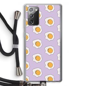 CaseCompany Bacon to my eggs #1: Samsung Galaxy Note 20 / Note 20 5G Transparant Hoesje met koord