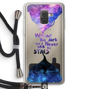 CaseCompany Stars quote: Samsung Galaxy A8 (2018) Transparant Hoesje met koord
