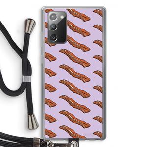 CaseCompany Bacon to my eggs #2: Samsung Galaxy Note 20 / Note 20 5G Transparant Hoesje met koord