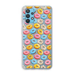 CaseCompany Pink donuts: Samsung Galaxy A32 4G Transparant Hoesje