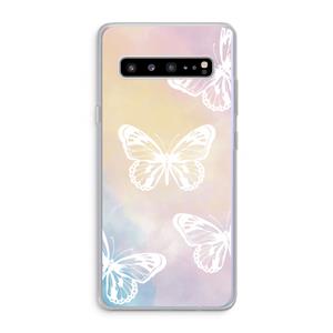 CaseCompany White butterfly: Samsung Galaxy S10 5G Transparant Hoesje