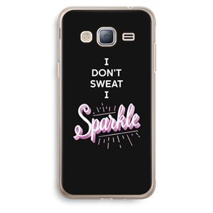 CaseCompany Sparkle quote: Samsung Galaxy J3 (2016) Transparant Hoesje
