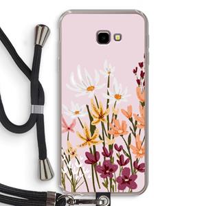 CaseCompany Painted wildflowers: Samsung Galaxy J4 Plus Transparant Hoesje met koord