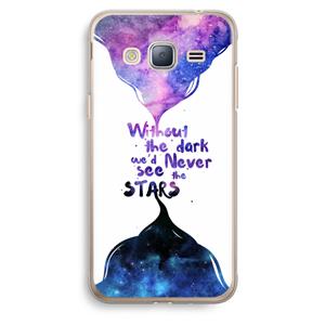 CaseCompany Stars quote: Samsung Galaxy J3 (2016) Transparant Hoesje