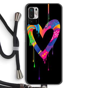 CaseCompany Melts My Heart: Xiaomi Redmi Note 10 5G Transparant Hoesje met koord