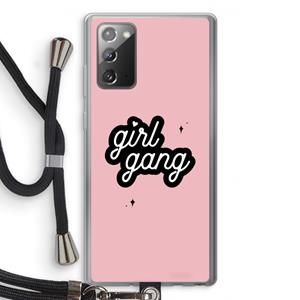 CaseCompany Girl Gang: Samsung Galaxy Note 20 / Note 20 5G Transparant Hoesje met koord
