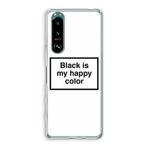 CaseCompany Black is my happy color: Sony Xperia 5 III Transparant Hoesje
