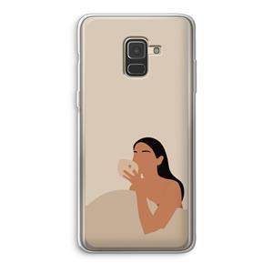 CaseCompany Fresh coffee: Samsung Galaxy A8 (2018) Transparant Hoesje