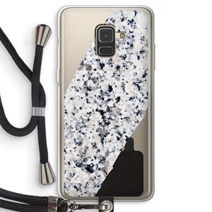 CaseCompany Gespikkelde marmer: Samsung Galaxy A8 (2018) Transparant Hoesje met koord