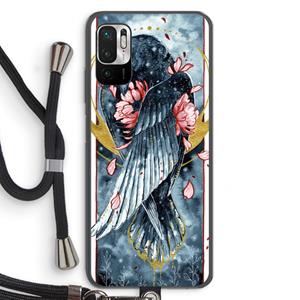 CaseCompany Golden Raven: Xiaomi Redmi Note 10 5G Transparant Hoesje met koord