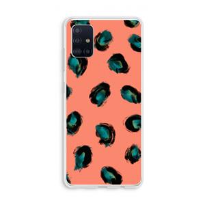CaseCompany Pink Cheetah: Galaxy A51 4G Transparant Hoesje