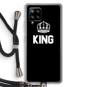 CaseCompany King zwart: Samsung Galaxy A42 5G Transparant Hoesje met koord