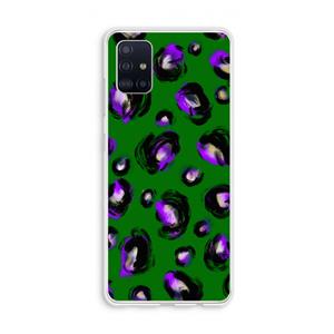 CaseCompany Green Cheetah: Galaxy A51 4G Transparant Hoesje