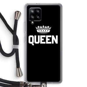 CaseCompany Queen zwart: Samsung Galaxy A42 5G Transparant Hoesje met koord