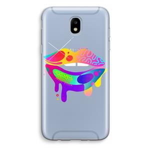 CaseCompany Lip Palette: Samsung Galaxy J5 (2017) Transparant Hoesje