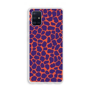 CaseCompany Purple Giraffe: Galaxy A51 4G Transparant Hoesje