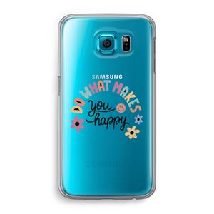 CaseCompany Happy days: Samsung Galaxy S6 Transparant Hoesje