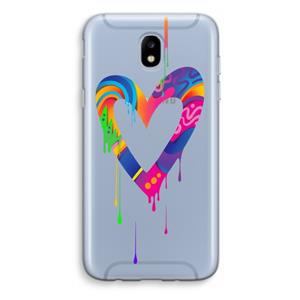 CaseCompany Melts My Heart: Samsung Galaxy J5 (2017) Transparant Hoesje