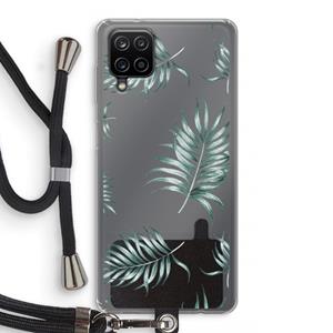 CaseCompany Simple leaves: Samsung Galaxy A12 Transparant Hoesje met koord