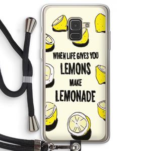 CaseCompany Lemonade: Samsung Galaxy A8 (2018) Transparant Hoesje met koord