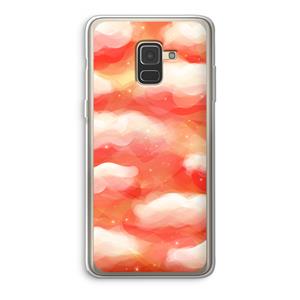 CaseCompany Lichte Wolken: Samsung Galaxy A8 (2018) Transparant Hoesje