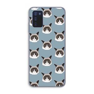 CaseCompany It's a Purrr Case: Samsung Galaxy A03s Transparant Hoesje