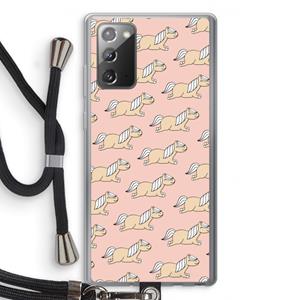 CaseCompany Ponys: Samsung Galaxy Note 20 / Note 20 5G Transparant Hoesje met koord