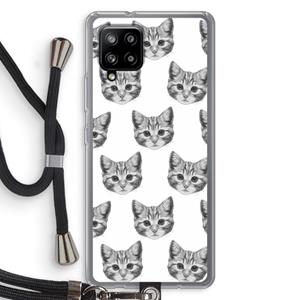 CaseCompany Kitten: Samsung Galaxy A42 5G Transparant Hoesje met koord