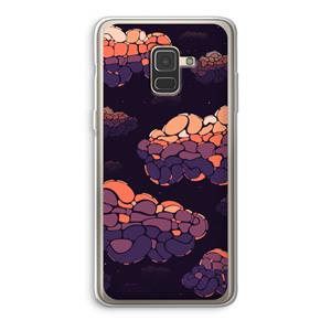 CaseCompany Patroon Wolken: Samsung Galaxy A8 (2018) Transparant Hoesje