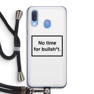 CaseCompany No time: Samsung Galaxy A40 Transparant Hoesje met koord