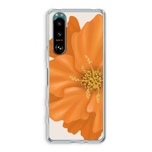 CaseCompany Orange Ellila flower: Sony Xperia 5 III Transparant Hoesje