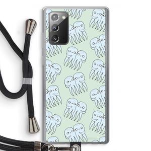 CaseCompany Octopussen: Samsung Galaxy Note 20 / Note 20 5G Transparant Hoesje met koord