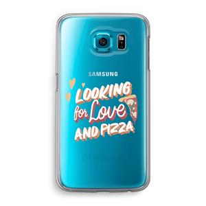 CaseCompany Pizza is the answer: Samsung Galaxy S6 Transparant Hoesje