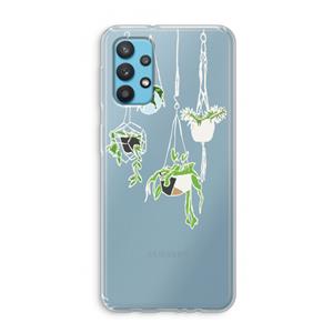 CaseCompany Hang In There: Samsung Galaxy A32 4G Transparant Hoesje