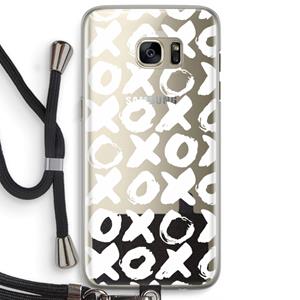 CaseCompany XOXO: Samsung Galaxy S7 Edge Transparant Hoesje met koord