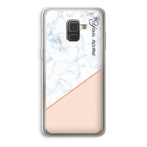CaseCompany Marmer in stijl: Samsung Galaxy A8 (2018) Transparant Hoesje