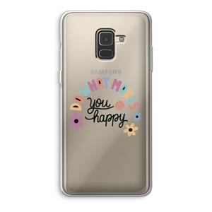 CaseCompany Happy days: Samsung Galaxy A8 (2018) Transparant Hoesje