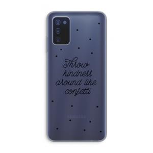 CaseCompany Confetti: Samsung Galaxy A03s Transparant Hoesje