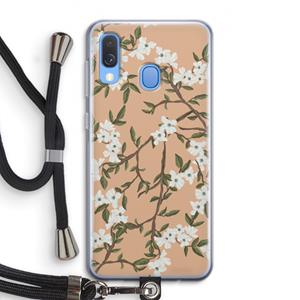 CaseCompany Blossoming spring: Samsung Galaxy A40 Transparant Hoesje met koord