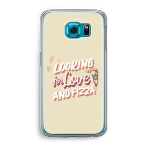 CaseCompany Pizza is the answer: Samsung Galaxy S6 Transparant Hoesje