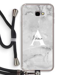 CaseCompany Ivory Marble: Samsung Galaxy J4 Plus Transparant Hoesje met koord
