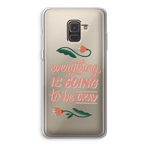 CaseCompany Optimistic flower girl: Samsung Galaxy A8 (2018) Transparant Hoesje