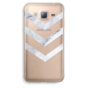 CaseCompany Marmeren pijlen: Samsung Galaxy J3 (2016) Transparant Hoesje