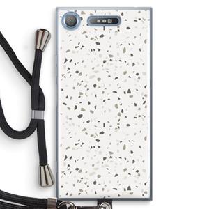 CaseCompany Terrazzo N°14: Sony Xperia XZ1 Transparant Hoesje met koord