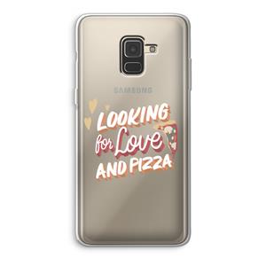 CaseCompany Pizza is the answer: Samsung Galaxy A8 (2018) Transparant Hoesje