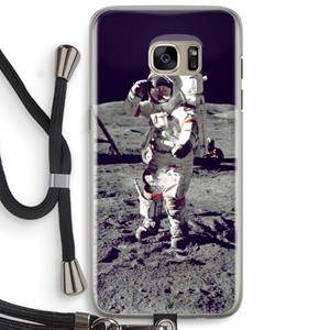 CaseCompany Spaceman: Samsung Galaxy S7 Edge Transparant Hoesje met koord