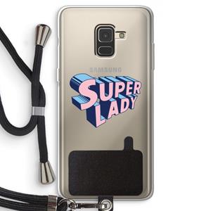 CaseCompany Superlady: Samsung Galaxy A8 (2018) Transparant Hoesje met koord