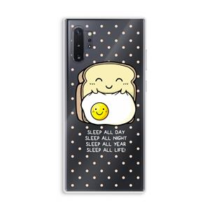 CaseCompany Sleep All Day: Samsung Galaxy Note 10 Plus Transparant Hoesje