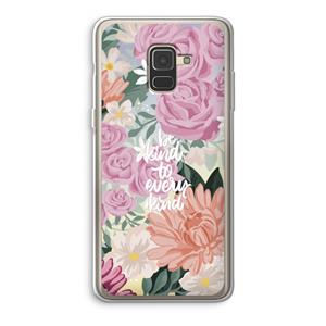 CaseCompany Kindness matters: Samsung Galaxy A8 (2018) Transparant Hoesje