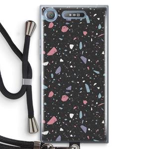 CaseCompany Terrazzo N°16: Sony Xperia XZ1 Transparant Hoesje met koord